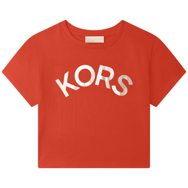Playera corta MICHAEL KORS roja para niñas y adolescentes